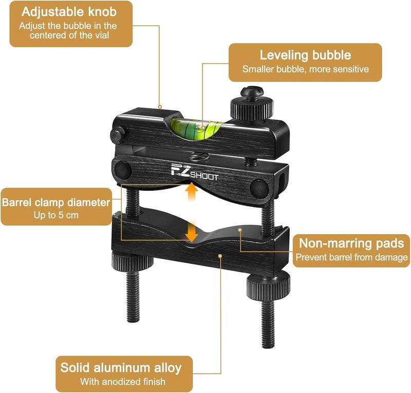 EZshoot Scope Leveling Kit with High-precision Bubble Leveling System, Magnetic Universal Leveling Tool, Compact Storage Case for Equipment and Maintenance - Image 2